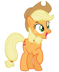 Size: 5000x6000 | Tagged: safe, artist:dharthez, applejack, g4, absurd resolution, female, open mouth, raised hoof, simple background, solo, transparent background, vector