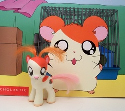 Size: 500x444 | Tagged: safe, artist:kaoskat, pony, brushable, customized toy, hamtaro, irl, photo, ponified, rule 85, solo, toy