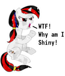 Size: 900x1053 | Tagged: dead source, safe, artist:omnitoast, oc, oc only, oc:blackjack, crystal pony, pony, unicorn, fallout equestria, fallout equestria: project horizons, comic, crystallized, cutie mark, fanfic, fanfic art, female, hooves, horn, mare, open mouth, simple background, sitting, solo, teeth, transparent background