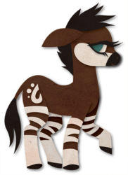 Size: 583x800 | Tagged: safe, artist:sleepwalks, oc, oc only, okapi, solo