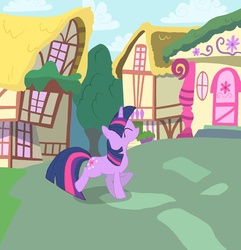 Size: 5100x5286 | Tagged: safe, artist:raiderman2000, twilight sparkle, g4, absurd resolution, female, ponyville, solo