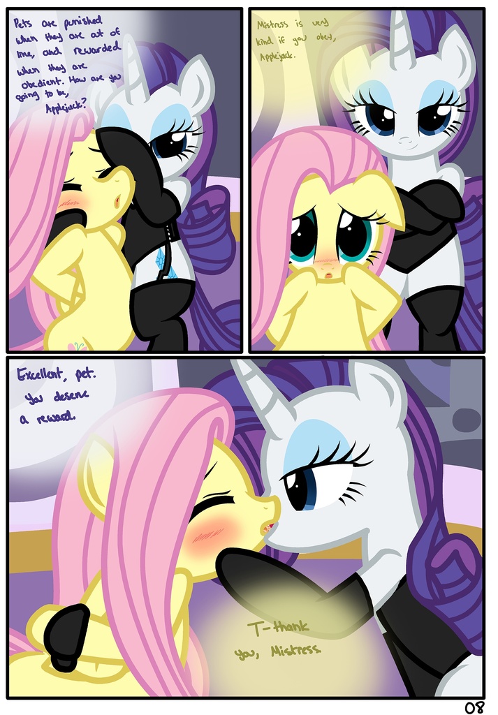 #340447 - suggestive, artist:pyruvate, fluttershy, rarity, comic:the usual,...