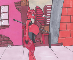 Size: 3108x2552 | Tagged: safe, artist:thefimp, oc, oc only, anthro, anthro oc, female, mare, pregnant, solo