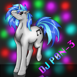 Size: 800x800 | Tagged: safe, artist:sawnikbewm, dj pon-3, vinyl scratch, g4, female, realistic, solo