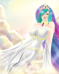 Size: 1000x1258 | Tagged: safe, artist:dakota-art, princess celestia, human, g4, female, humanized, solo