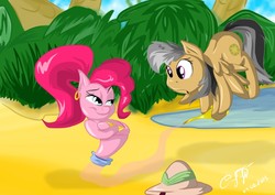 Size: 1754x1240 | Tagged: safe, artist:s4vin, daring do, pinkie pie, genie, g4, magic lamp, ponytail