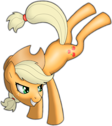 Size: 1492x1680 | Tagged: safe, artist:xonxt, applejack, earth pony, pony, g4, bucking, female, mare, simple background, solo, transparent background