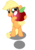 Size: 1087x1536 | Tagged: safe, artist:coltsteelstallion, applejack, earth pony, pony, g4, apple, bipedal, cute, female, filly, filly applejack, jackabetes, simple background, solo, transparent background, vector, younger