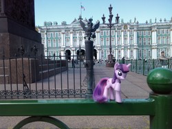 Size: 2592x1944 | Tagged: safe, artist:madhotaru, twilight sparkle, g4, duo, hermitage, irl, photo, ponies around the world, russia, saint petersburg, toy