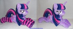 Size: 1279x511 | Tagged: safe, artist:agatrix, twilight sparkle, alicorn, pony, g4, clothes, female, irl, mare, photo, plushie, socks, striped socks, twilight sparkle (alicorn)