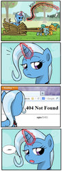 Size: 700x1933 | Tagged: safe, snails, snips, trixie, g4, 404, comic, exploitable meme, http status code, meh, meme, unimpressed trixie meme