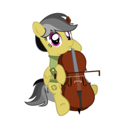 Size: 3000x3000 | Tagged: safe, artist:exudesaffluence, daring do, g4, cello, female, musical instrument, simple background, solo, transparent background, vector