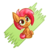 Size: 1000x1000 | Tagged: safe, artist:anggrc, babs seed, earth pony, pony, g4, adorababs, cute, female, happy, simple background, smiling, solo, transparent background