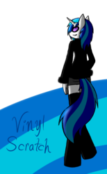 Size: 576x936 | Tagged: safe, artist:call-me-jack, dj pon-3, vinyl scratch, anthro, g4, female, solo