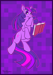 Size: 712x1000 | Tagged: safe, artist:nikipaprika, twilight sparkle, g4, book, female, reading, solo