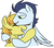 Size: 500x442 | Tagged: safe, artist:ghost, braeburn, soarin', g4, cute, gay, hug, male, ship:soarburn, shipping