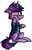 Size: 478x750 | Tagged: safe, artist:ghost, twilight sparkle, g4, alternate hairstyle, clothes, female, necktie, solo, suit