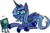 Size: 498x326 | Tagged: safe, artist:ghost, princess luna, alicorn, pony, gamer luna, g4, adventure time, bmo, crossover, female, male, mare, s1 luna, simple background, transparent background