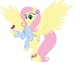 Size: 960x832 | Tagged: safe, artist:ruby-hooves, fluttershy, bird, g4, female, solo