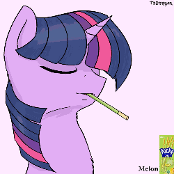 Size: 500x500 | Tagged: safe, artist:thattagen, twilight sparkle, g4, animated, eating, female, pocky, sockypockytwi, solo
