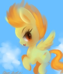 Size: 512x600 | Tagged: safe, artist:pipomanager-mimmi, spitfire, g4, female, filly, solo