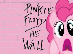 Size: 1024x768 | Tagged: safe, pinkie pie, earth pony, pony, g4, album cover, female, mare, pink floyd, ponified, ponified album cover, solo, the wall