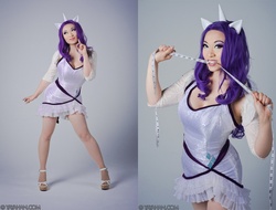 Size: 1316x1000 | Tagged: safe, artist:yayacosplay, rarity, human, g4, clothes, cosplay, costume, irl, irl human, measuring tape, photo