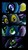 Size: 681x1208 | Tagged: safe, artist:drakefenwick, discord, king sombra, nightmare moon, queen chrysalis, alicorn, changeling, changeling queen, draconequus, pony, unicorn, g4, antagonist, dramatic pose, eye, eyes, female, moon, stare, villainess