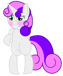 Size: 1151x1377 | Tagged: safe, artist:zparitythemajestic, sweetie belle, pony, g4, bipedal, blushing, female, simple background, solo, transparent background, vector