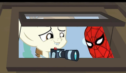 Size: 850x488 | Tagged: safe, edit, edited screencap, screencap, featherweight, g4, ponyville confidential, 60s spider-man, camera, male, meme, spider-man