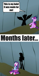 Size: 500x952 | Tagged: safe, twilight sparkle, alicorn, pony, equestria girls, g4, my little pony equestria girls, clothes, comic, eqg promo pose set, exploitable meme, female, hole in the wall, junji ito, mare, skirt, the enigma of amigara fault, twilight snapple, twilight sparkle (alicorn), twiscream