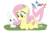 Size: 1050x665 | Tagged: safe, artist:dm29, angel bunny, fluttershy, bird, g4, duo, simple background, transparent background