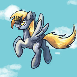 Size: 1024x1024 | Tagged: safe, derpy hooves, pegasus, pony, g4, female, mare, muffin, solo