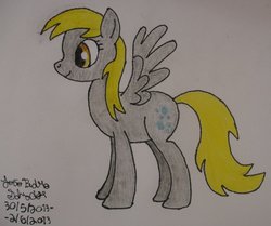 Size: 977x818 | Tagged: safe, artist:thejps1997, derpy hooves, pegasus, pony, g4, female, mare, solo, traditional art