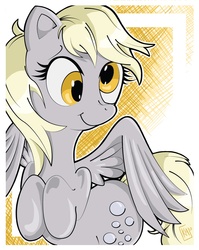 Size: 966x1213 | Tagged: safe, artist:mytoothless, derpy hooves, pegasus, pony, g4, female, mare, smiling, solo