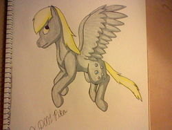 Size: 640x480 | Tagged: safe, artist:xd001pika, derpy hooves, pegasus, pony, g4, female, mare, solo, traditional art