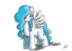 Size: 1024x731 | Tagged: safe, artist:the-unicorn-lord, oc, oc only, pegasus, pony, request, sketch, solo