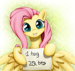 Size: 1600x1517 | Tagged: safe, artist:xn-d, edit, fluttershy, g4, female, note, paper, sign, smiling, solo