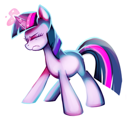 Size: 1869x1717 | Tagged: safe, artist:pepooni, twilight sparkle, g4, female, magic, solo