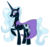 Size: 900x845 | Tagged: dead source, safe, artist:dazed-and-wandering, idw, trixie, pony, unicorn, g4, corrupted, female, grin, looking at you, mare, nightmare (entity), nightmare trixie, nightmarified, raised hoof, simple background, smiling, solo, transparent background