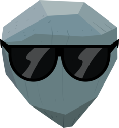 Size: 5694x6077 | Tagged: safe, artist:hawk9mm, tom, g4, absurd resolution, rock, simple background, solo, sunglasses, swag, transparent background, vector