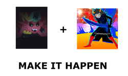 Size: 1337x796 | Tagged: safe, sunset shimmer, demon, equestria girls, g4, my little pony equestria girls, ancestral awakening, exploitable meme, homestuck, make it happen, meme, sunset satan, vriska serket