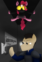 Size: 1280x1875 | Tagged: safe, artist:8aerondight8, pinkie pie, g4, pinkie spy, security, splinter cell