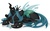 Size: 1000x626 | Tagged: dead source, safe, artist:keyfeathers, queen chrysalis, changeling, changeling queen, g4, cute, cutealis, female, sleeping, solo