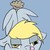 Size: 600x600 | Tagged: safe, artist:shalomsteph, derpy hooves, pegasus, pony, g4, female, mare, muffin, solo, tongue out