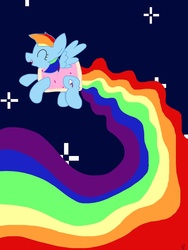 Size: 1024x1365 | Tagged: safe, artist:kalie0216, rainbow dash, g4, costume, female, nyan cat, nyan dash, parody, rainbow, solo, space