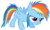 Size: 3392x2038 | Tagged: safe, artist:dentist73548-floozy, rainbow dash, g4, female, filly, filly rainbow dash, scrunchy face, simple background, solo, transparent background, vector