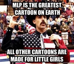 Size: 267x233 | Tagged: safe, human, barely pony related, borat, brony, brony stereotype, caption, image macro, irl, irl human, murica, photo