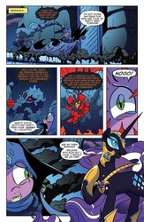 Size: 584x898 | Tagged: safe, idw, official comic, nightmare rarity, spike, dragon, pony, unicorn, g4, spoiler:comic, spoiler:comic08, comic, female, fire ruby, male, mare, nightmare rarity (arc)