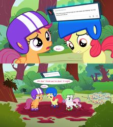 Size: 1280x1440 | Tagged: safe, artist:jan, apple bloom, scootaloo, sweetie belle, ask the crusaders, g4, ask, floating tumblr question, jam, roller skates, tumblr